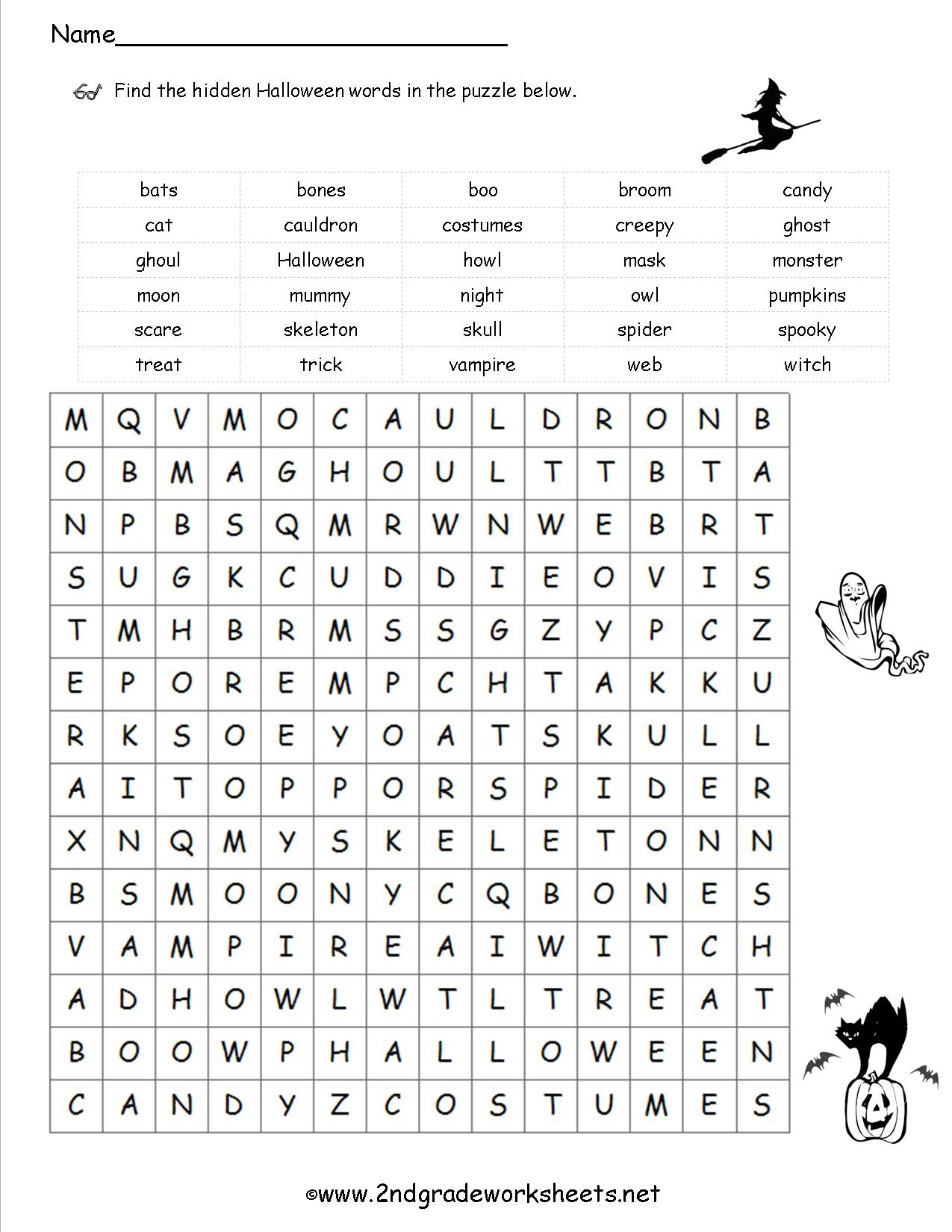 Halloween Worksheets And Printouts - Free Printable Halloween Activities