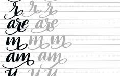 Modern Calligraphy Practice Sheets Printable Free