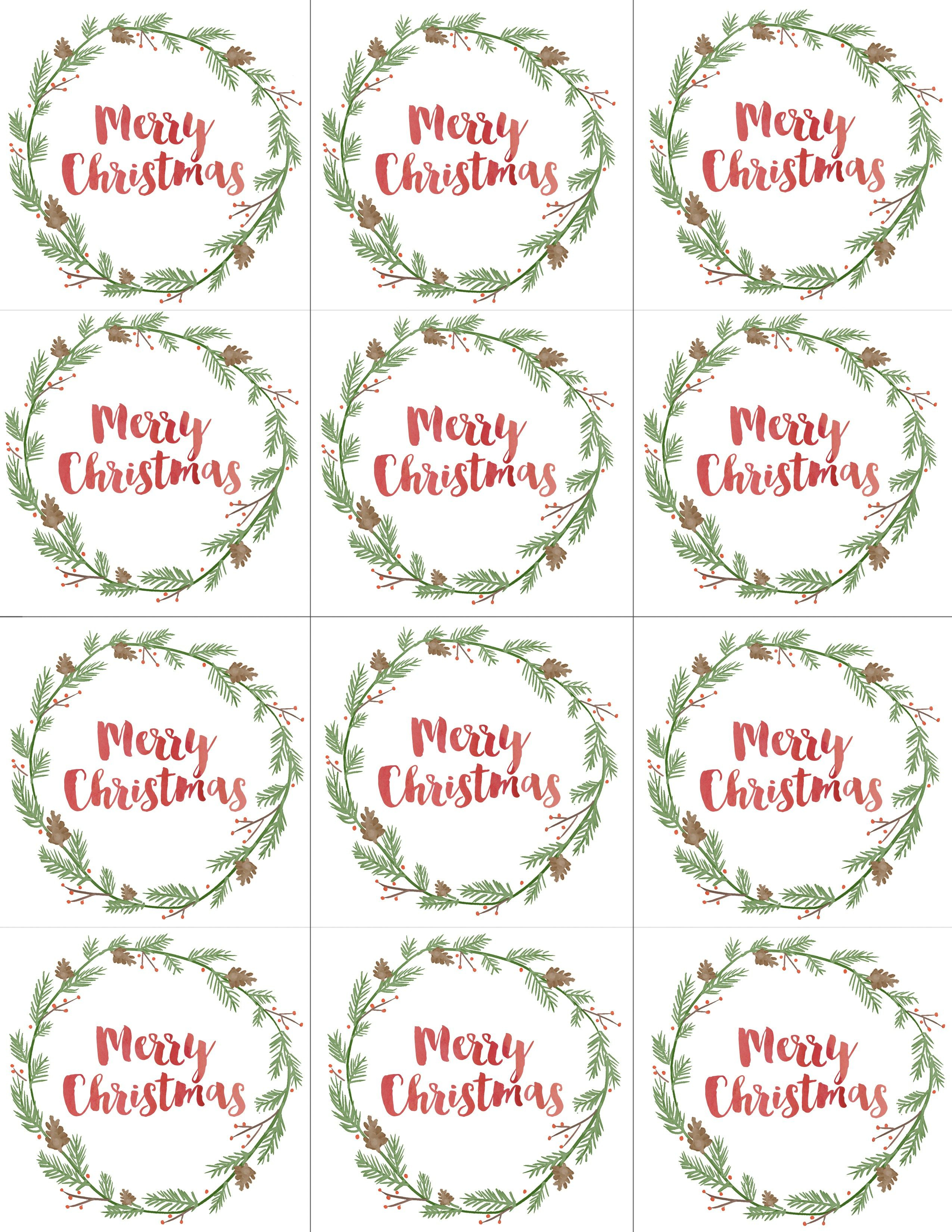 Hand Painted Gift Tags Free Printable | Christmas | Christmas Gift - Free Printable Holiday Labels