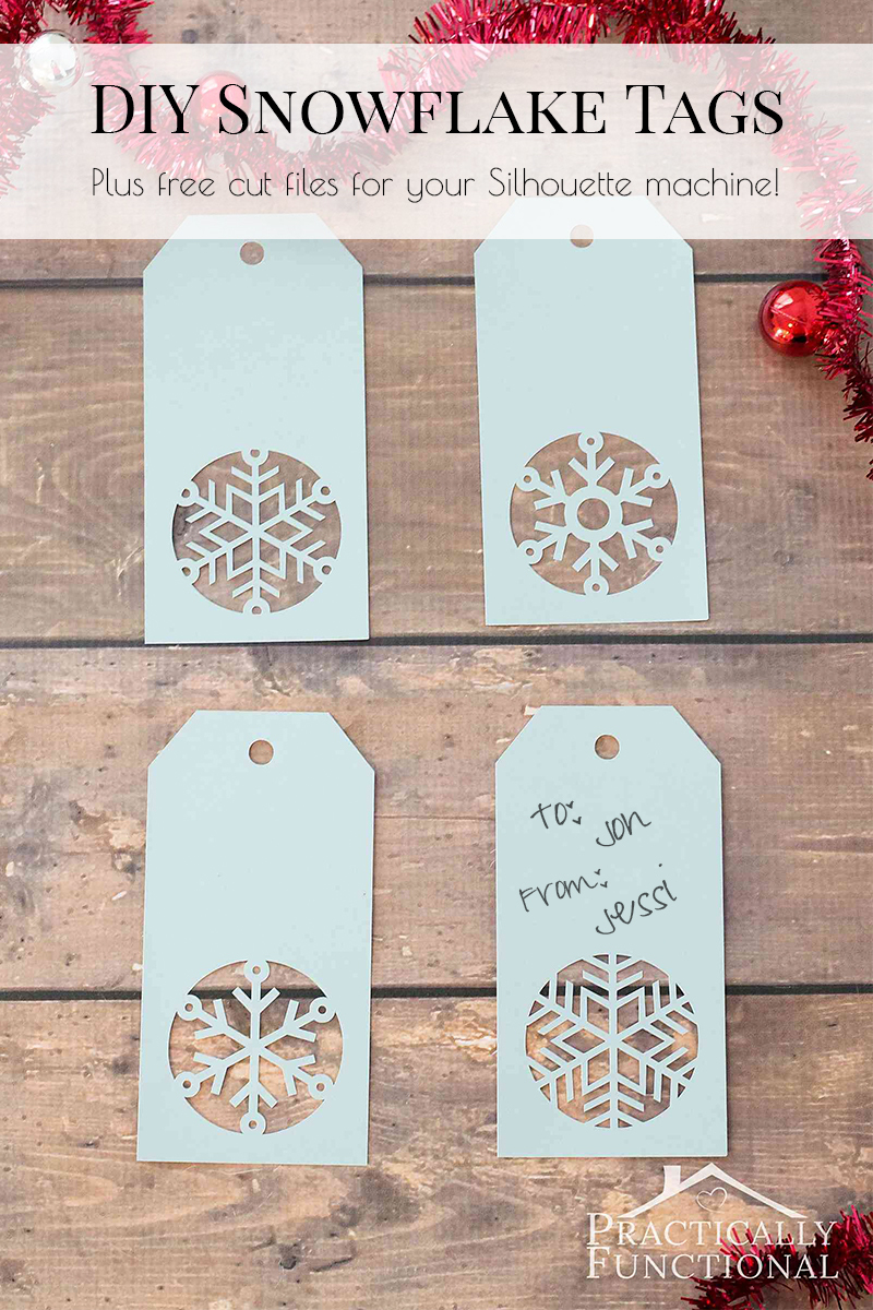 Handmade Snowflake Christmas Gift Tags + Free Template - Diy Gift Tags Free Printable