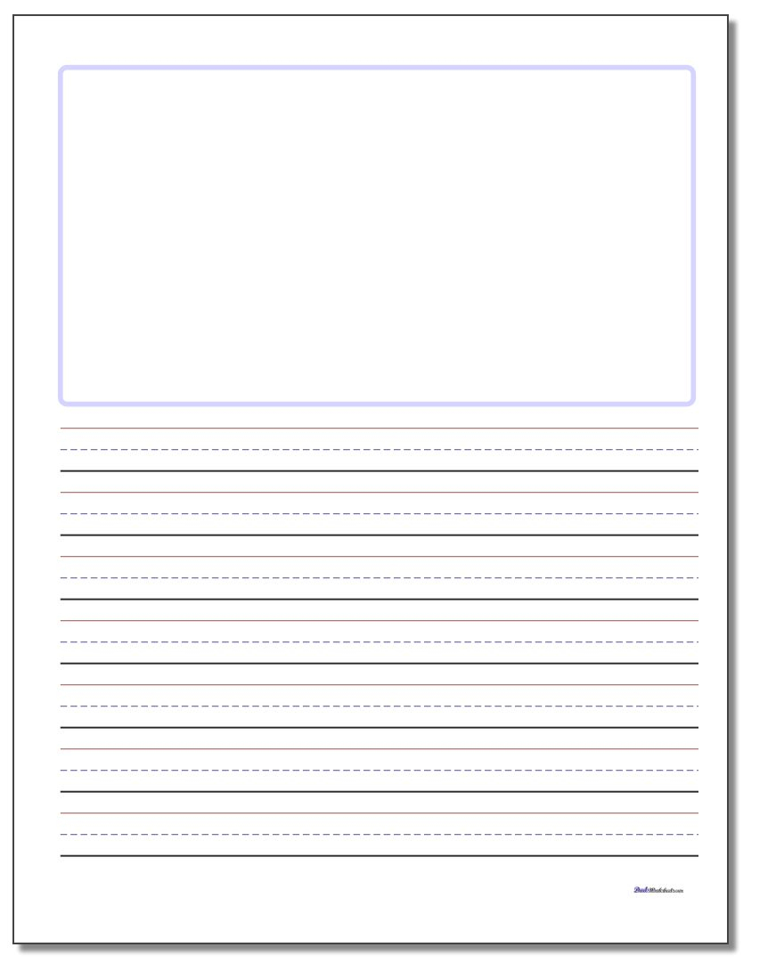 Handwriting Paper - Blank Handwriting Worksheets Printable Free