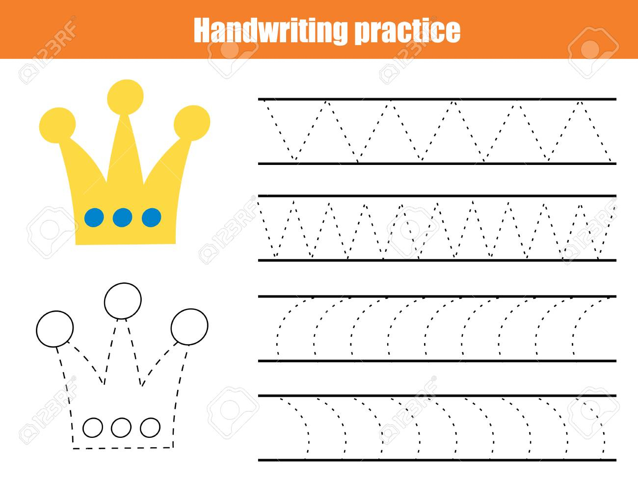 Handwriting Practice Sheet. Educational Children Game, Printable - Free Printable Worksheets Handwriting Practice