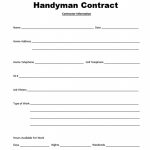 Handyman Contract Sample Handyman Contract Templates Find Word   Free Printable Handyman Contracts