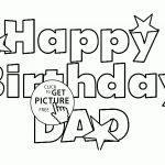 Happy Birthday Daddy Letters Card Coloring Page For Kids, Holiday   Free Printable Happy Birthday Cards For Dad