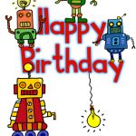 Happy Birthday Robots   Free Birthday Card | Greetings Island   Happy Birthday Free Cards Printable