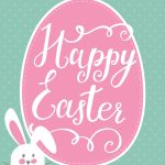 Happy Easter Bunny Printable + Easter Printable Blog Hop | Holidays   Free Printable Easter Cards To Print