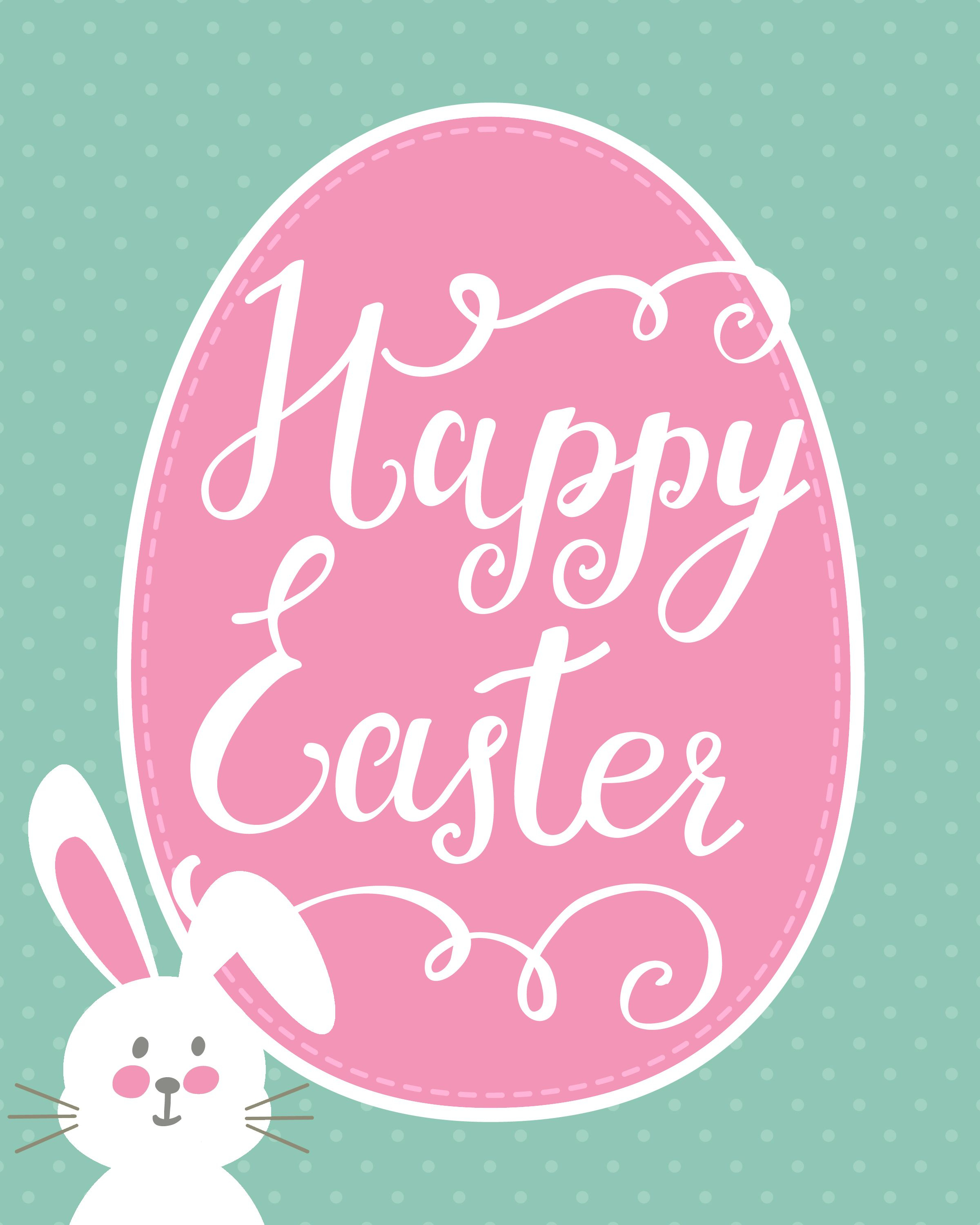 Happy Easter Bunny Printable + Easter Printable Blog Hop | Holidays - Free Printable Easter Cards To Print