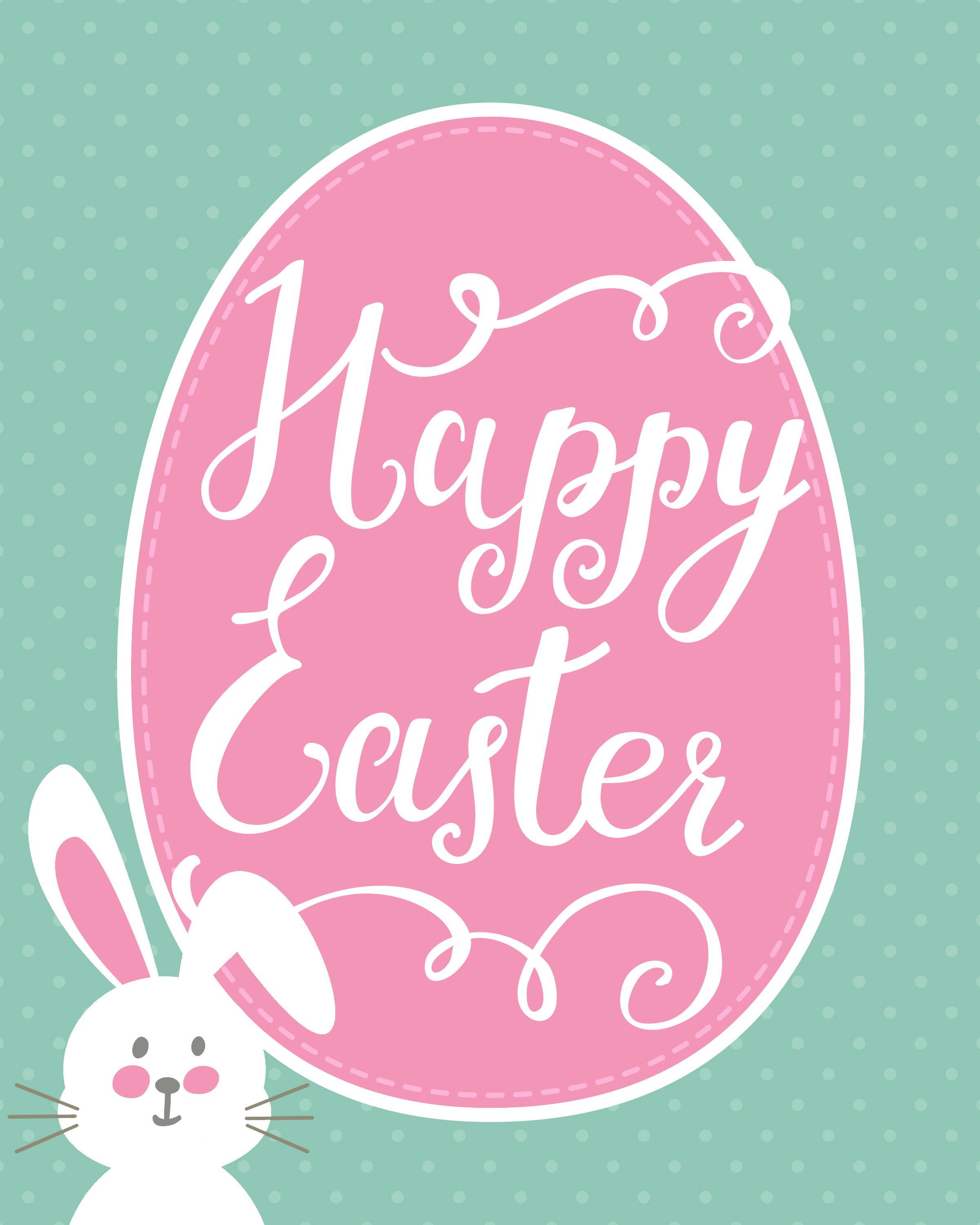 Happy Easter Bunny Printable + Easter Printable Blog Hop | Holidays - Free Printable Easter Images