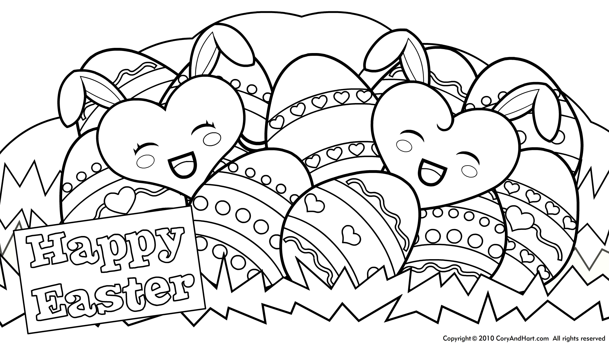 Happy Easter Coloring Pages - Free Large Images | Fun Stuff For Kids - Coloring Pages Free Printable Easter