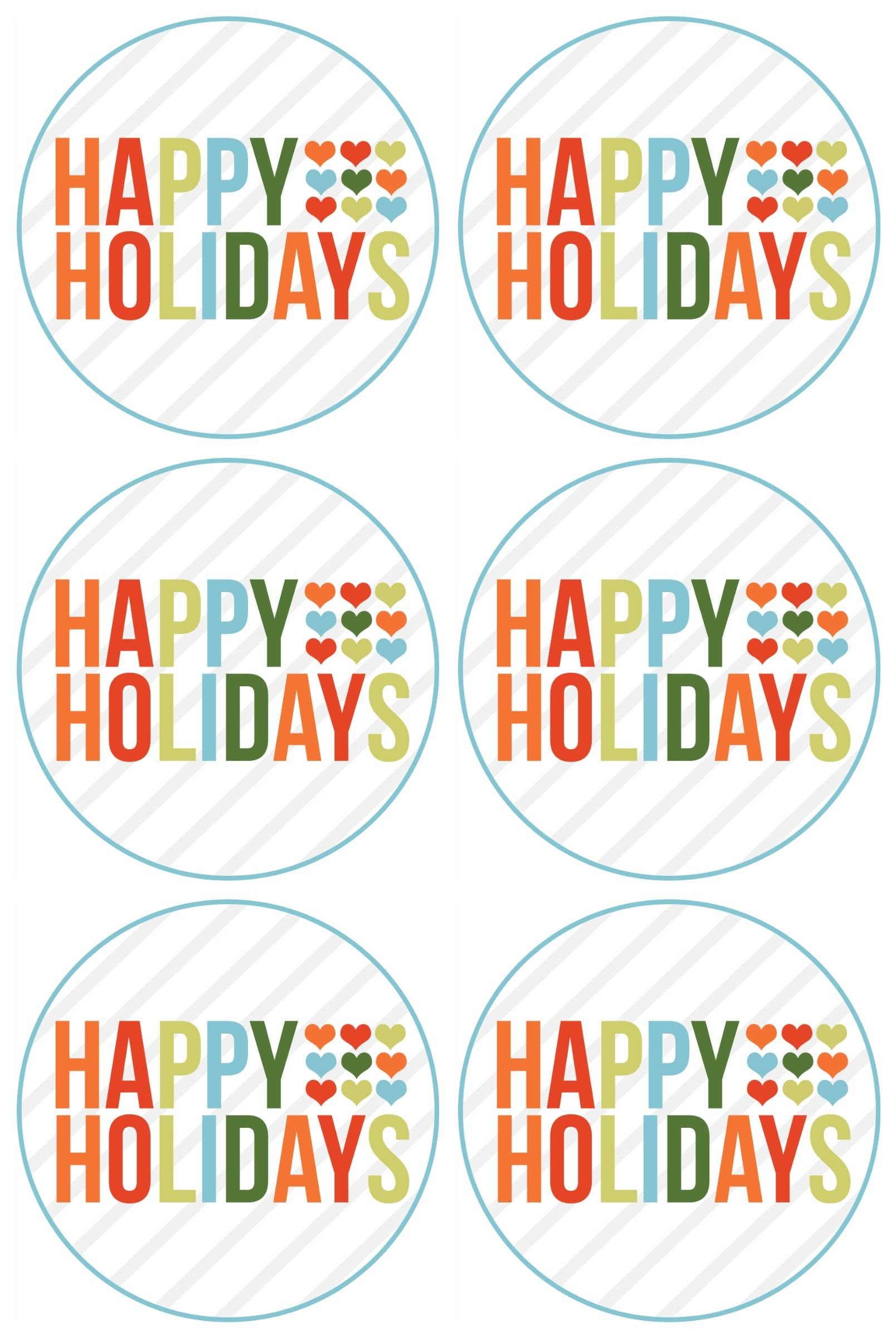 Happy Holidays Free Printable (Rejoin Happy Holidays And Merry - Free Printable Happy Holidays Gift Tags