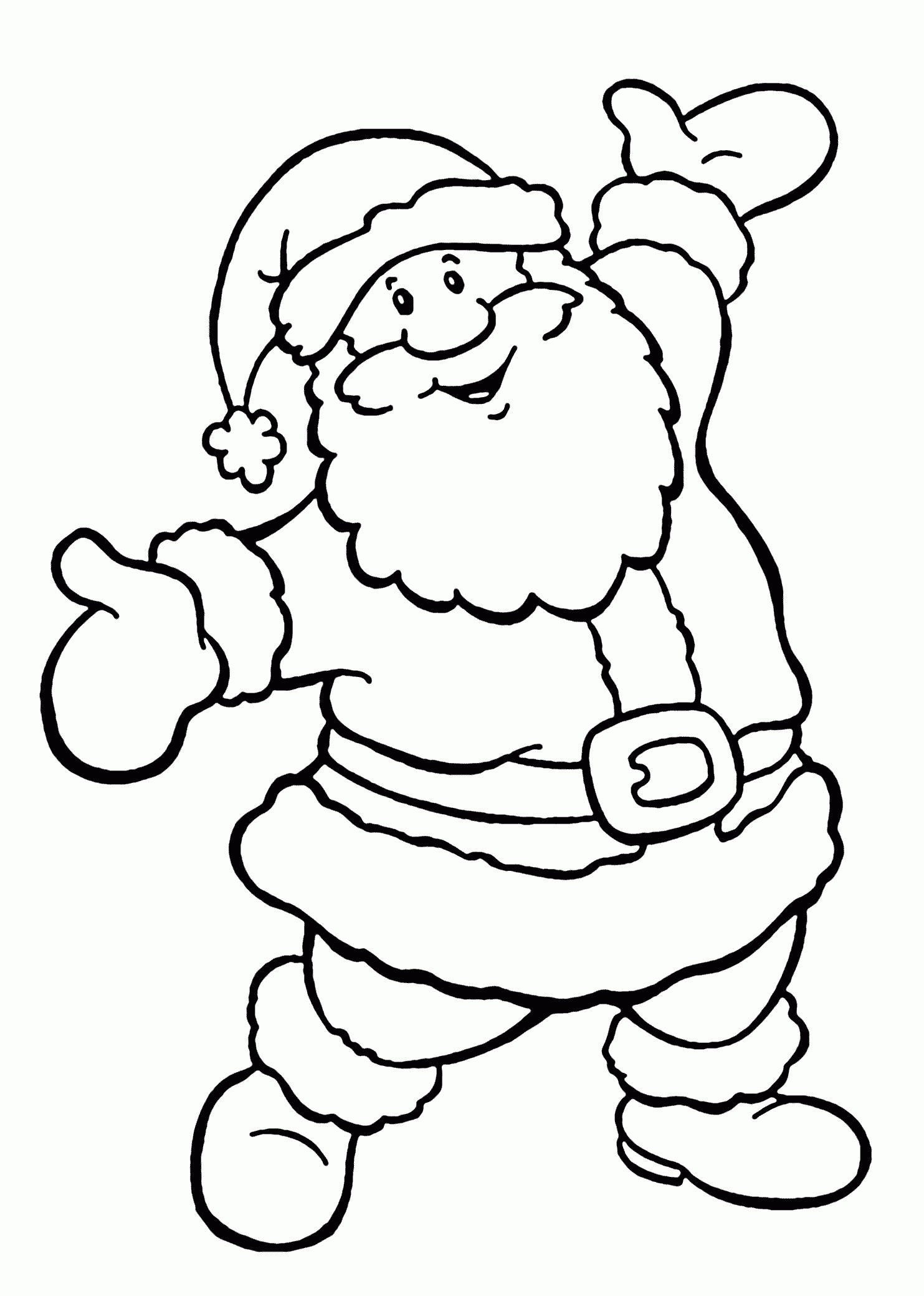 Happy Santa Coloring Pages For Kids, Printable Free | Christmas - Santa Coloring Pages Printable Free