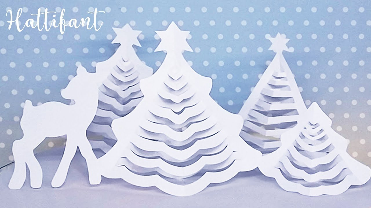 Hattifant - 3D Christmas Tree | The Original | 3D Paper Christmas - Free Printable Christmas Ornament Crafts