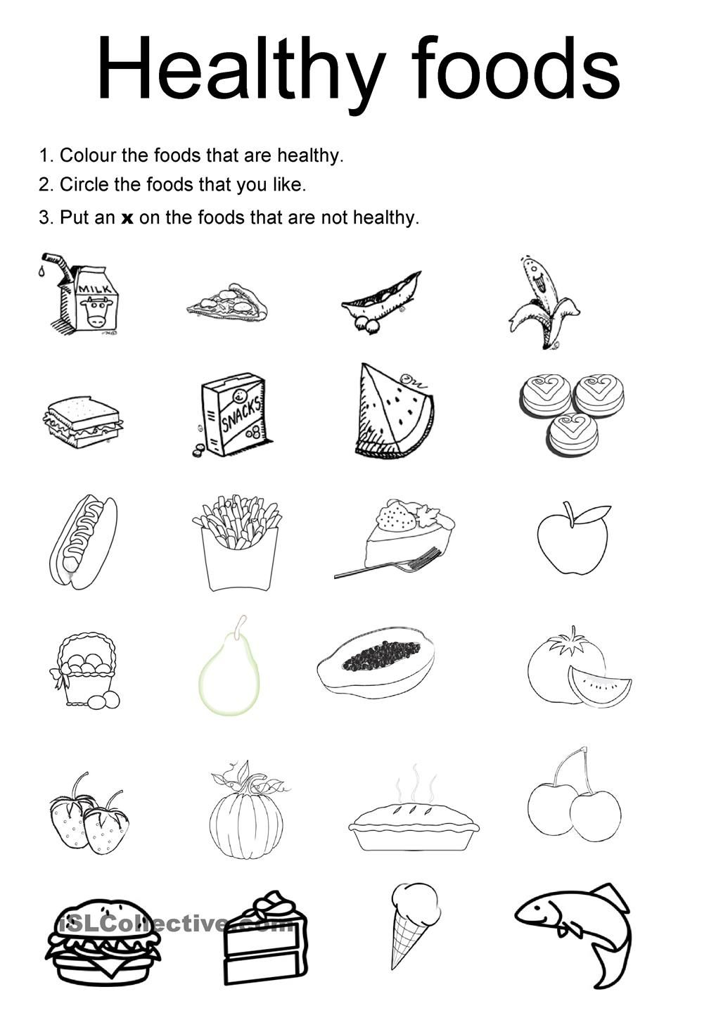 Healthy Foods | Projects To Try | Pinterest | Healthy Meals For Kids - Free Printable Healthy Eating Worksheets