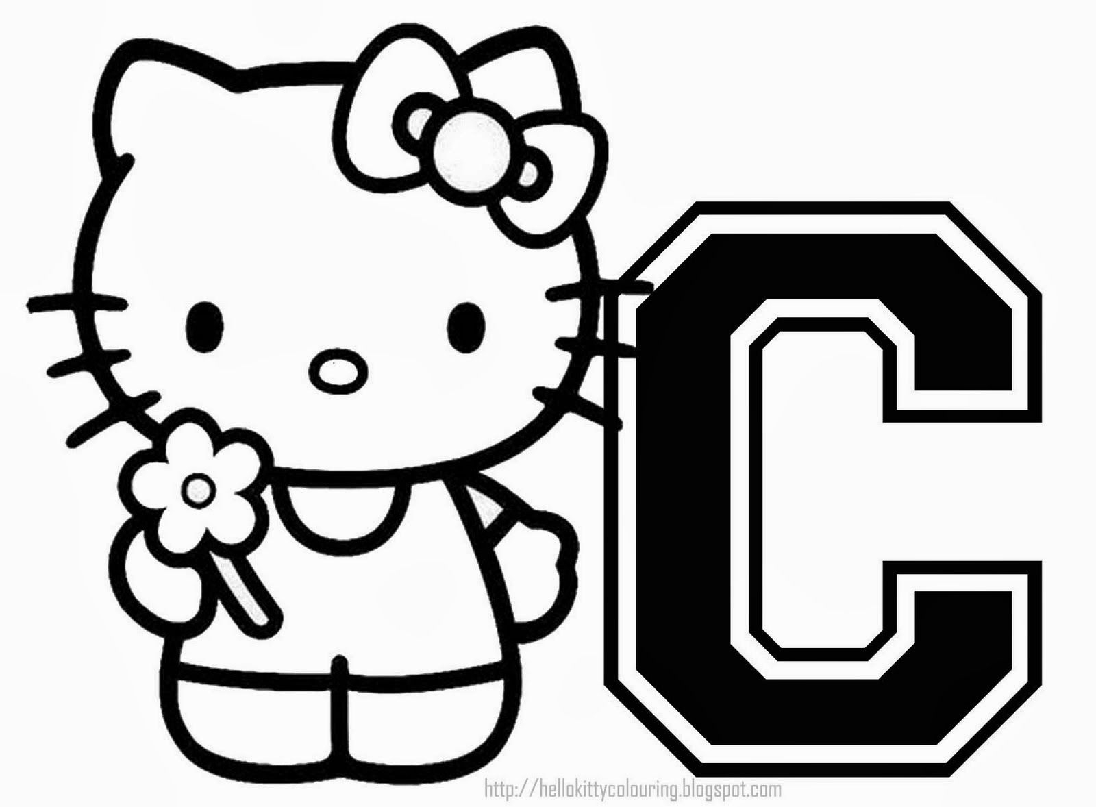 Hello Kitty Alphabet For Coloring. Alfabeto De Hello Kitty Para - Free Printable Hello Kitty Alphabet Letters