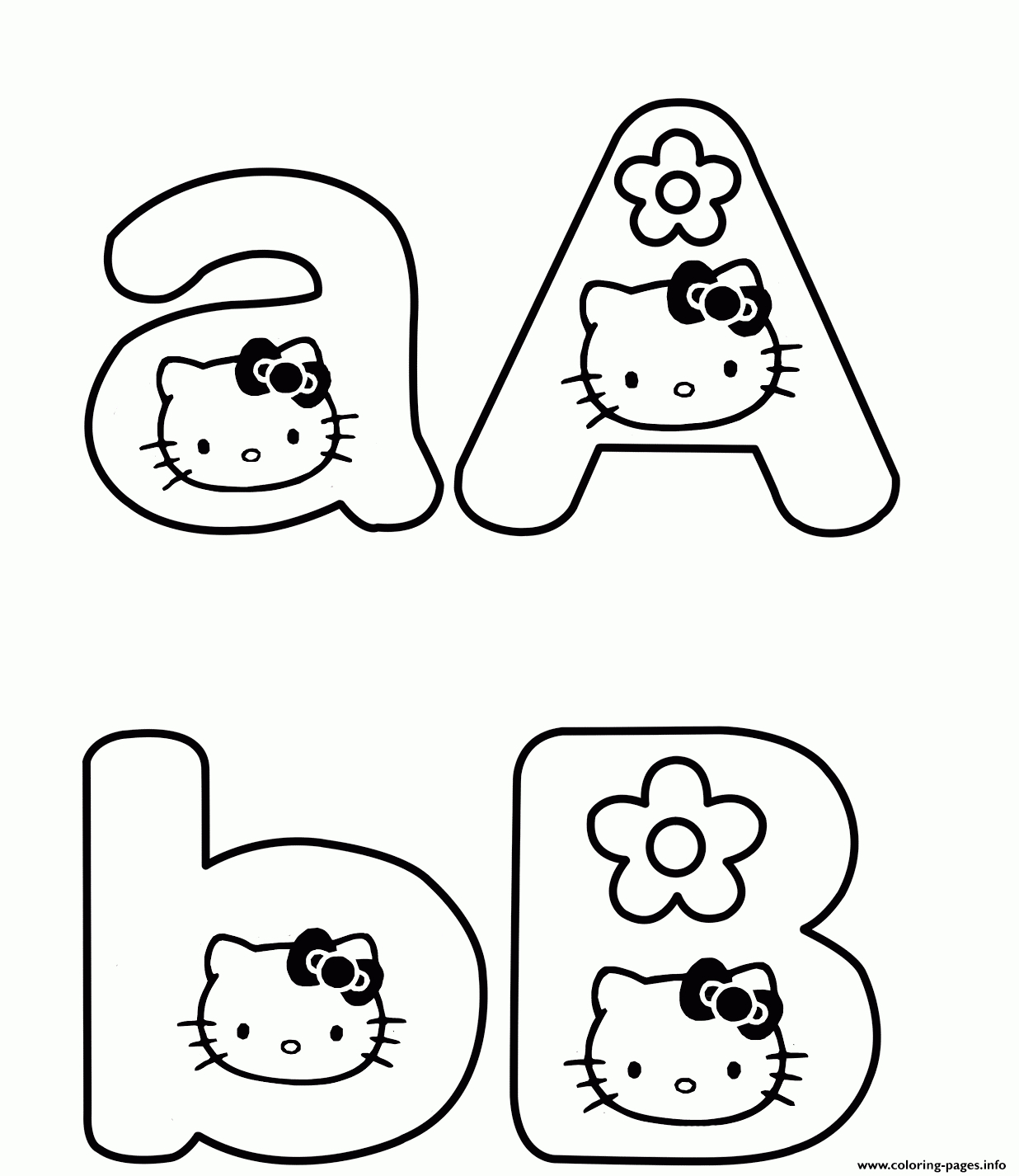 Hello Kitty Alphabet S Printabled159 Coloring Pages Printable - Free Printable Hello Kitty Alphabet Letters