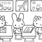 Hello Kitty Back To School Coloring Page | Free Printable Coloring Pages   Free Printable First Day Of School Coloring Pages