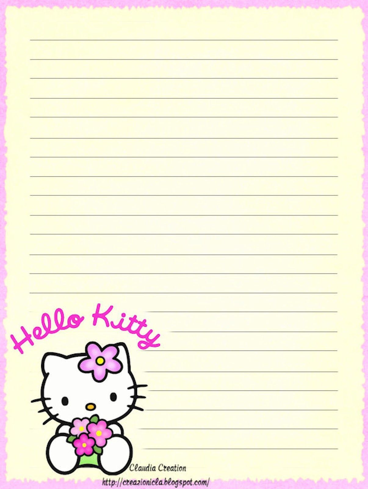 Hello Kitty | Borders,stationary,backgrounds | Pinterest | Hello - Free Printable Hello Kitty Stationery