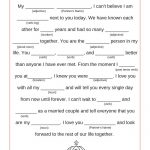 Help The Groom Write His Vows With These Wedding Mad Libs | Disney   Free Printable Wedding Mad Libs