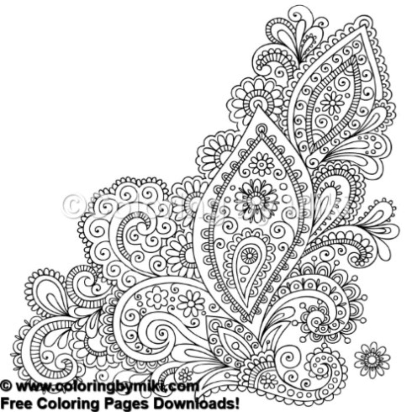 Henna Tattoo Design Coloring Page #654 | Tribal - Free Coloring - Free Printable Henna Tattoo Designs