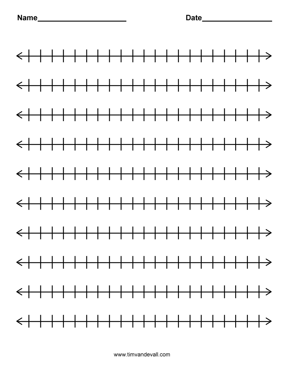 Here&amp;#039;s A Set Of Blank Number Line Templates. | Number Lines | Math - Free Printable Number Line Worksheets