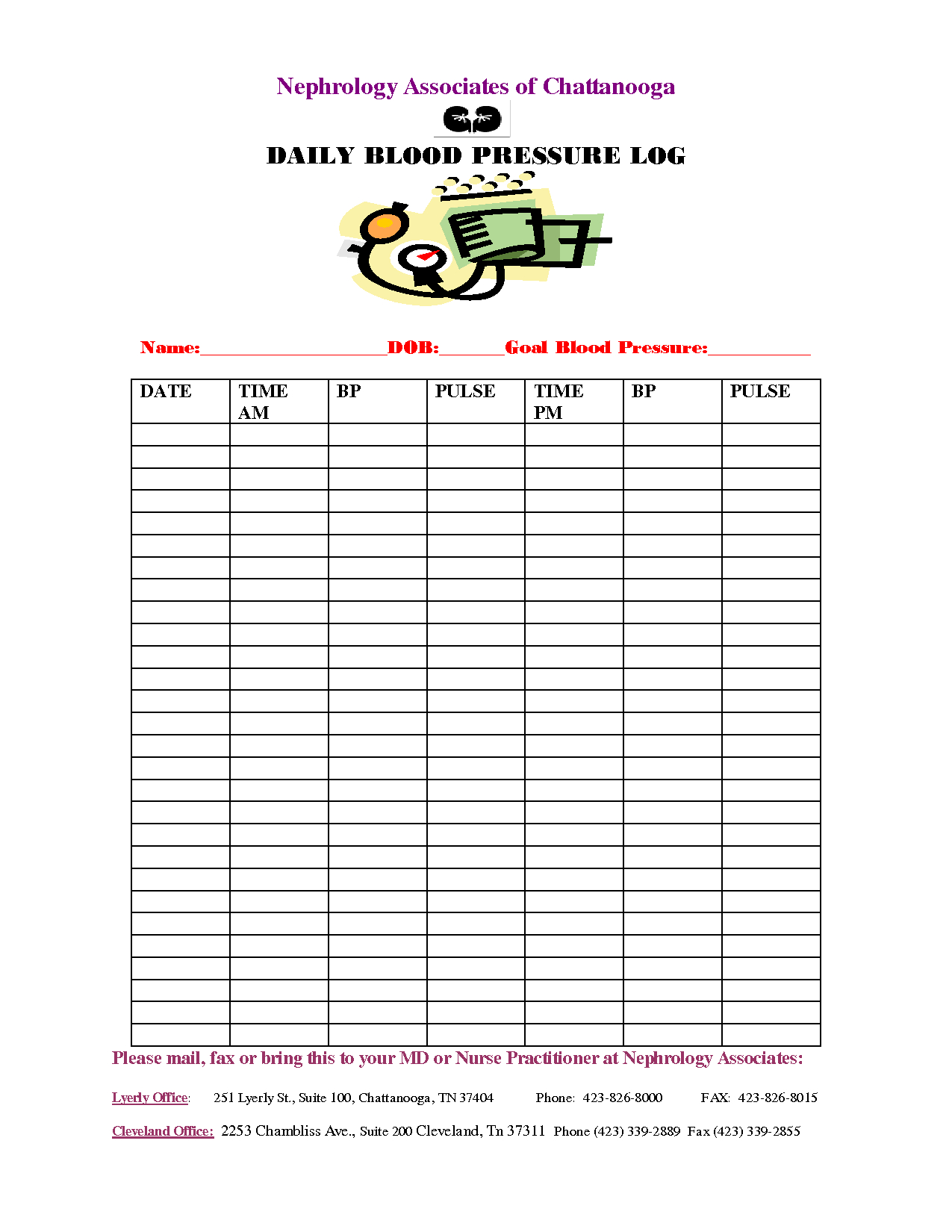 Printable Vital Signs Sheet 2133