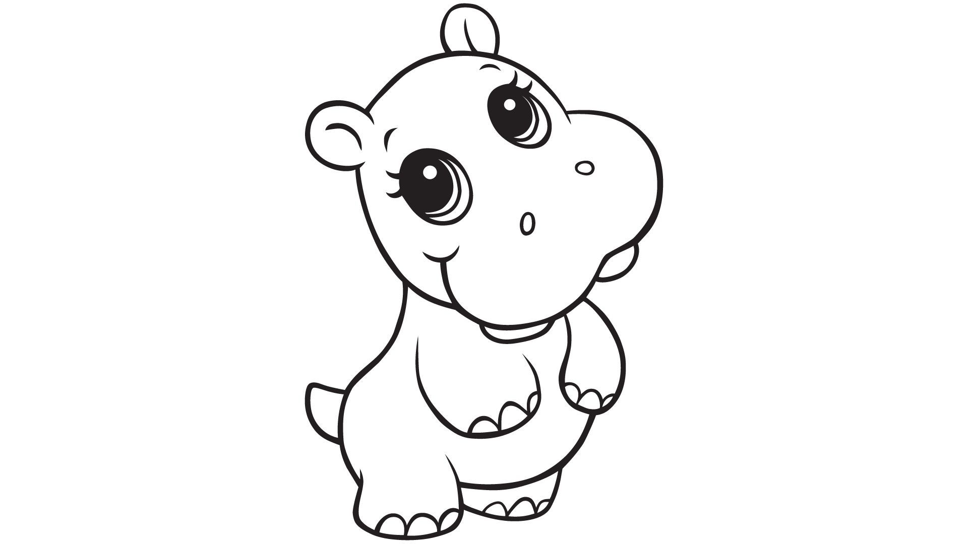 Hippo Coloring Pages Clipart Graphics Illustrations Free Download On - Free Printable Hippo Coloring Pages