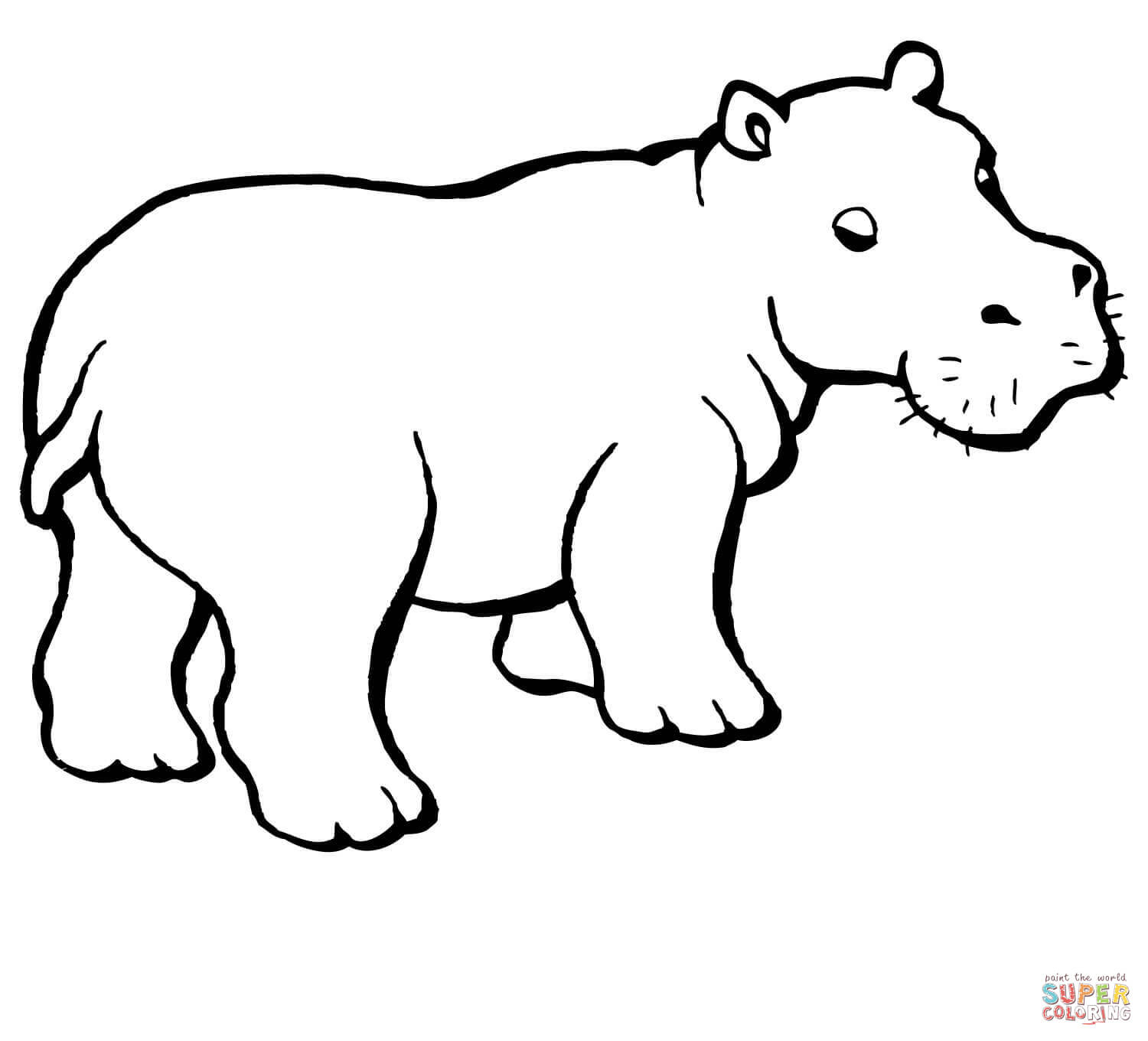 Hippopotamus Coloring Pages | Free Coloring Pages - Free Printable Hippo Coloring Pages