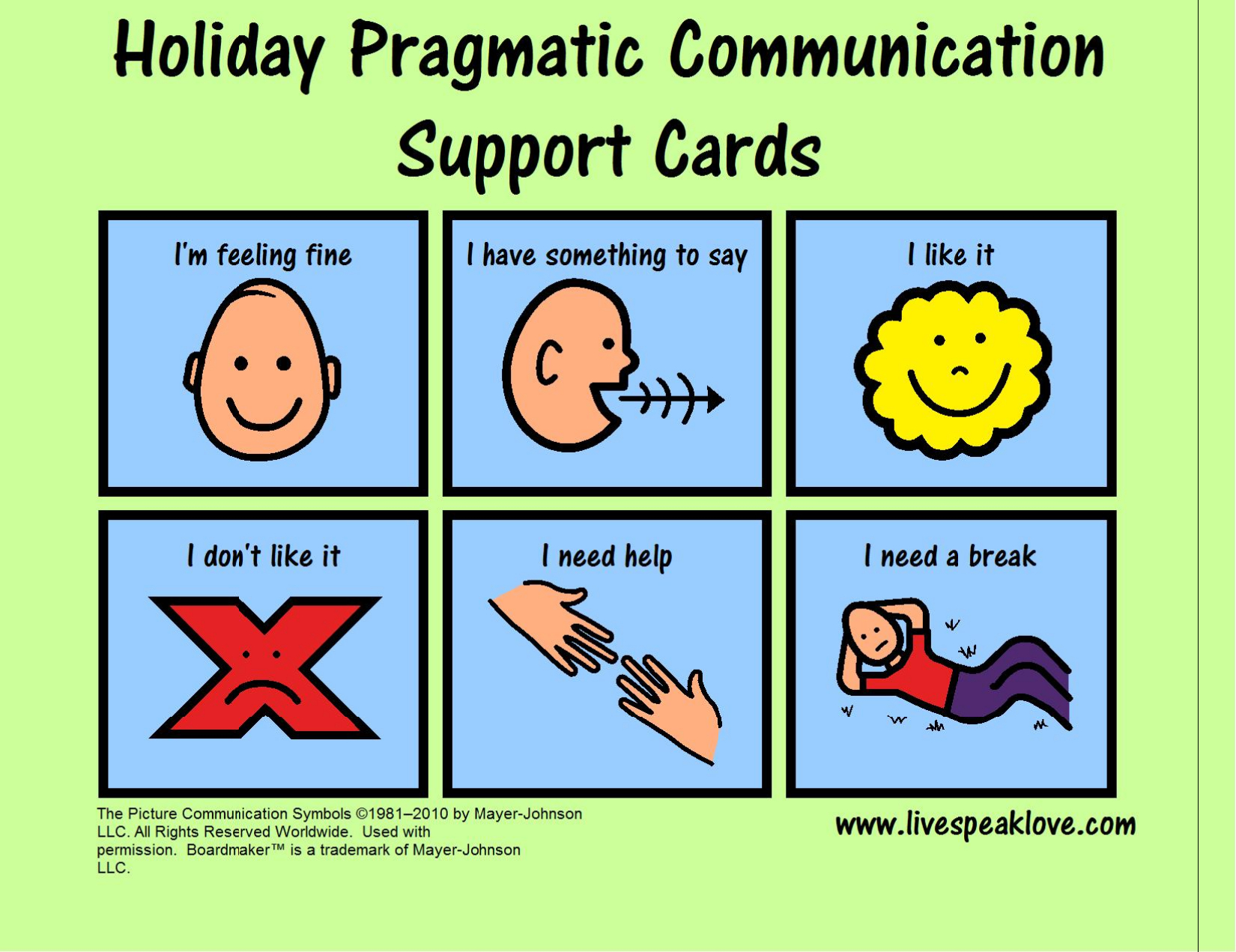 Holiday Cheer – Free Visual Support For Functional Communication - Free Printable Picture Communication Symbols