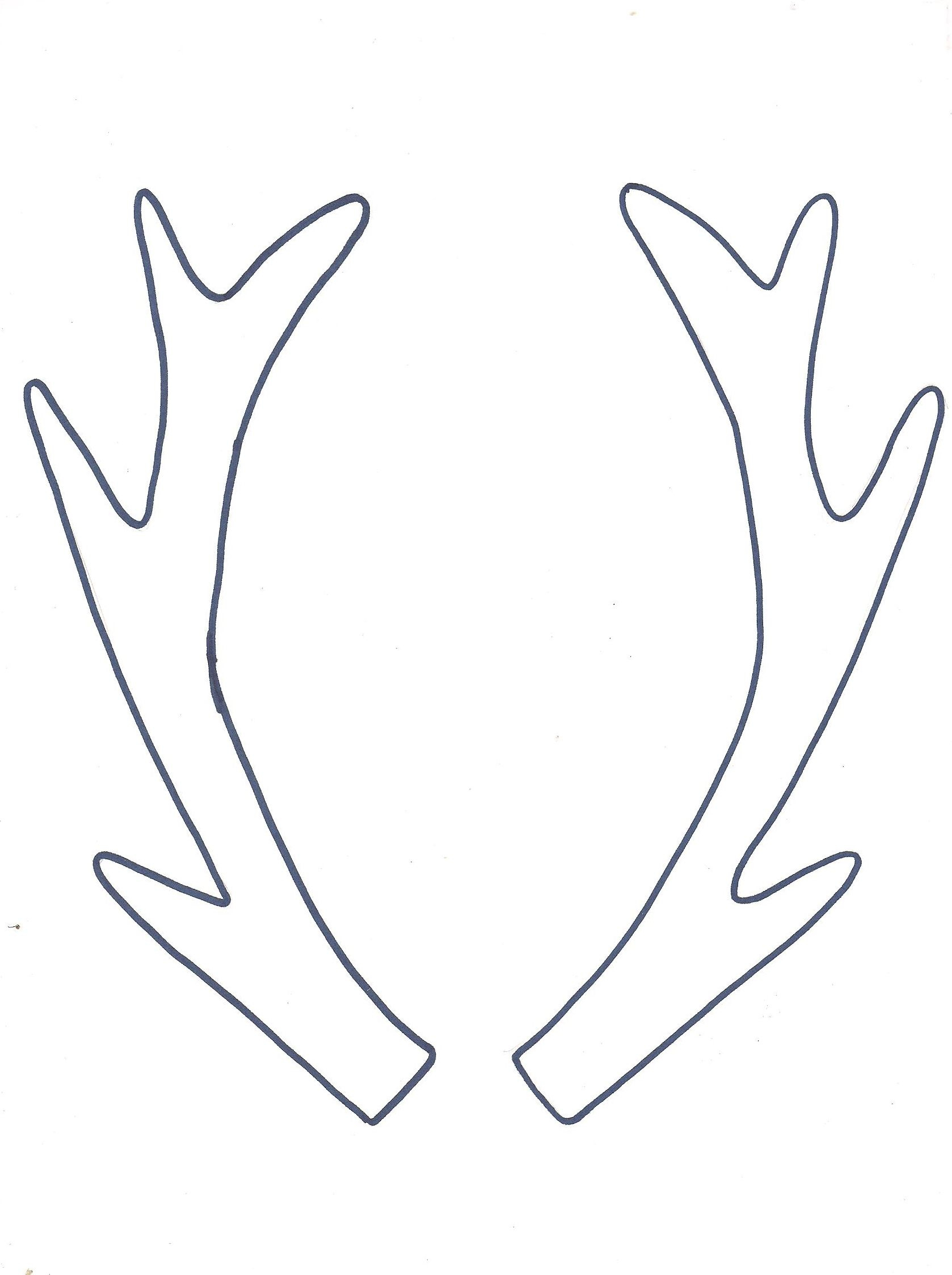 Holiday Hoop Art + Free Antler Printable | Templates | Pinterest - Reindeer Antlers Template Free Printable