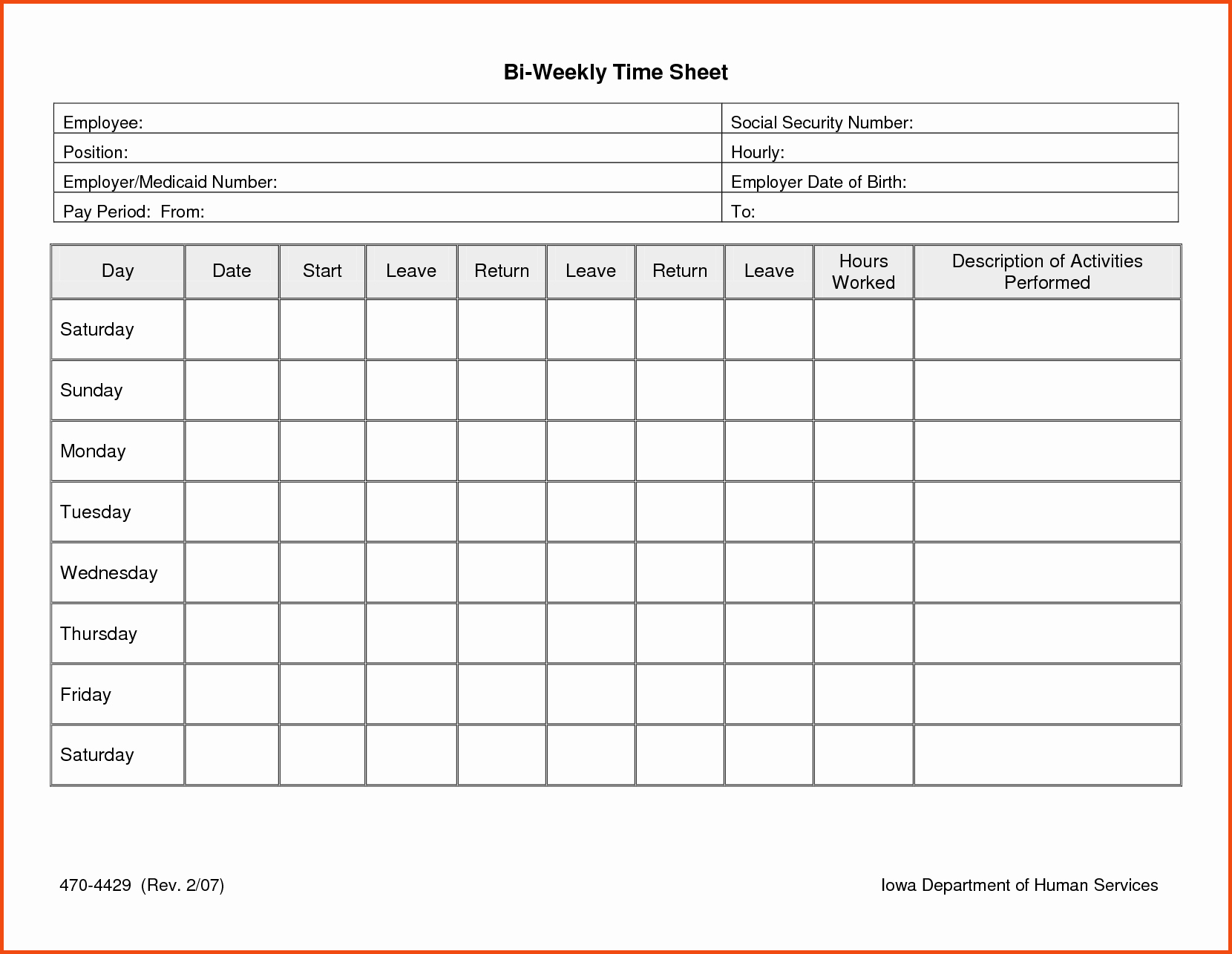 Home Health Care Timesheets Of Daily Timesheet Template Free - Free Printable Blank Time Sheets