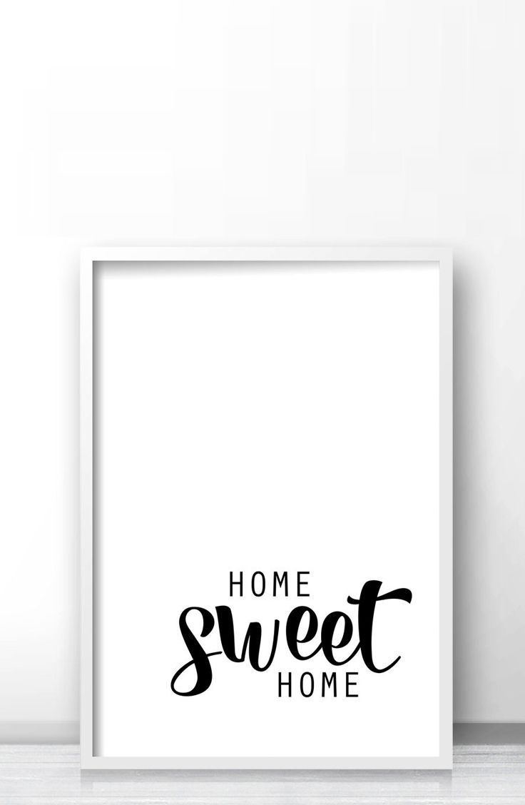 Home Sweet Home Quote Print, Printable Minimalist Wall Art - Free Printable Artwork For Home