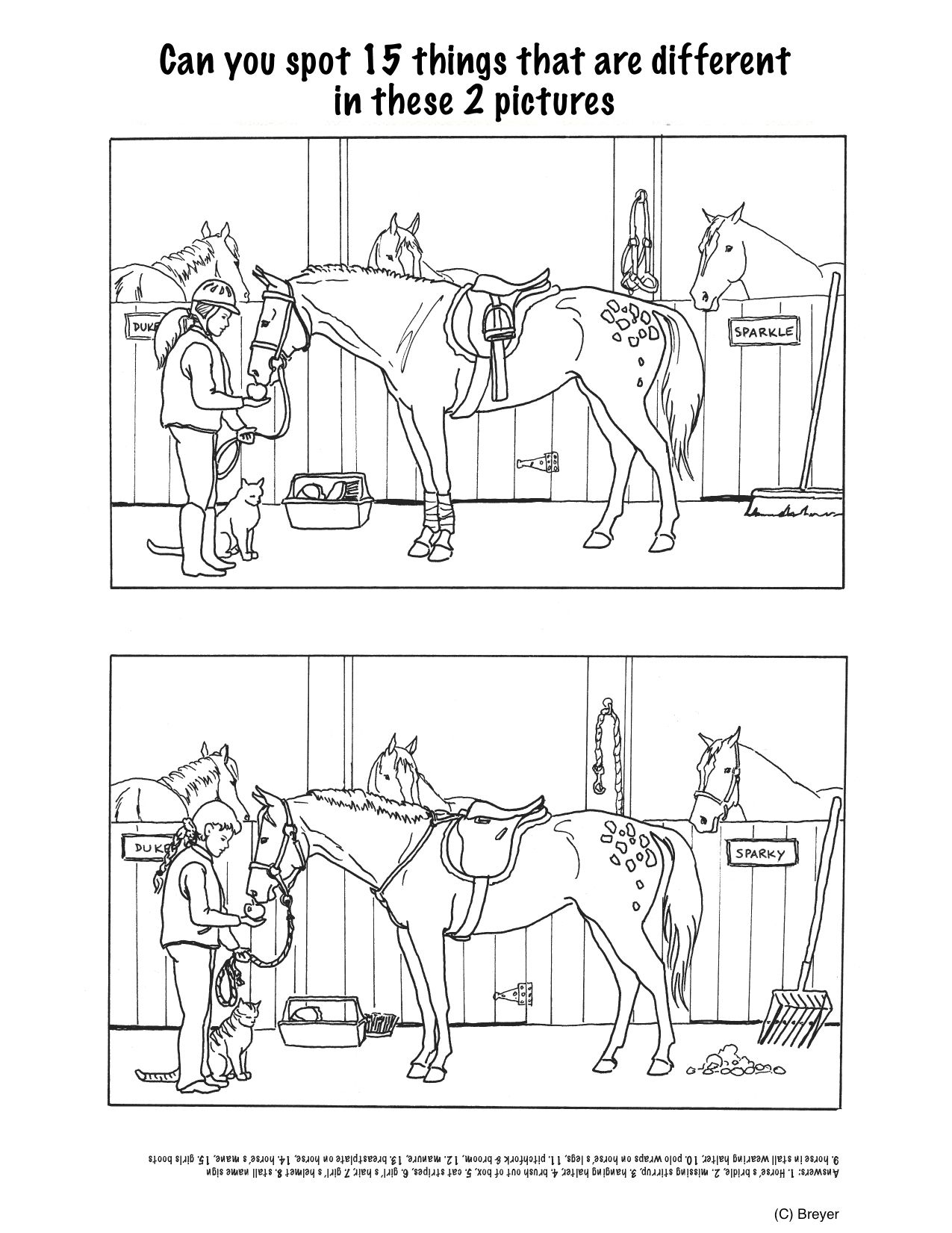 Horse Projects For Kids | Spot The Differences - Stable | Mind&amp;#039;s Eye - Free Printable Spot The Difference Games For Adults