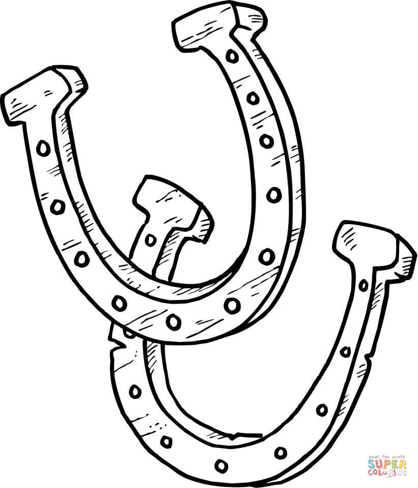 Free Printable Horseshoe Coloring Pages | Free Printable