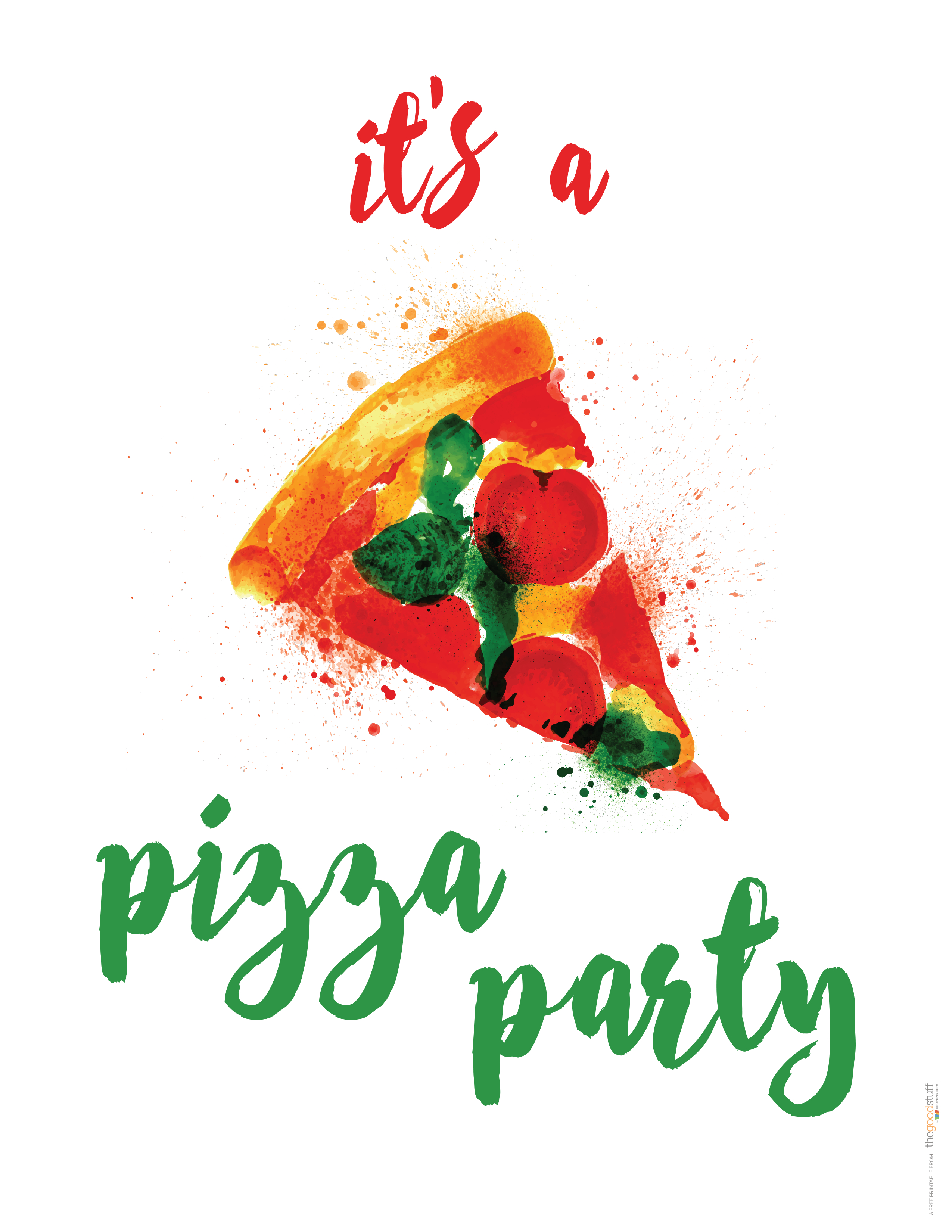 Hostess Helpers: Free Pizza Party Printables | Birthday Parties - Free Printable Italian Dinner Invitations
