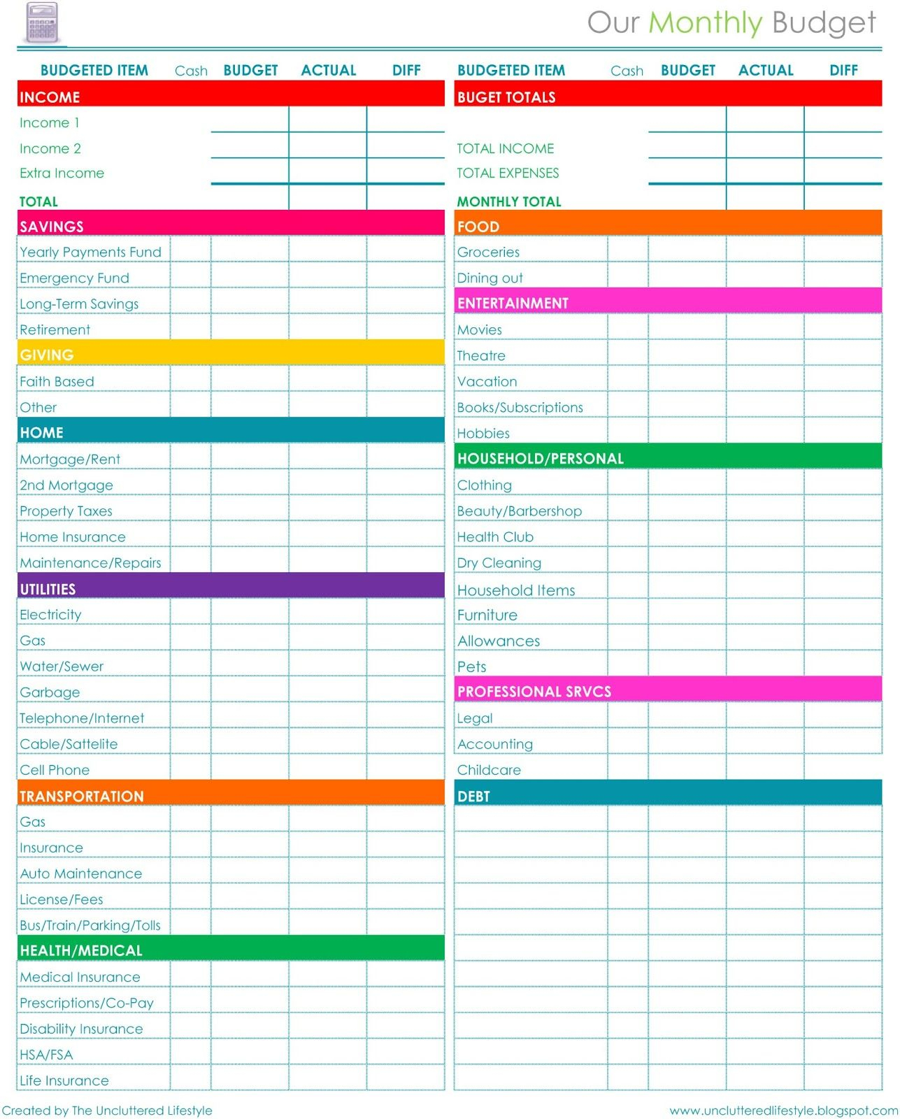 How I Keep The House Running - Part 2 … | Budget | Pinte… - Free Printable Budget Planner Uk