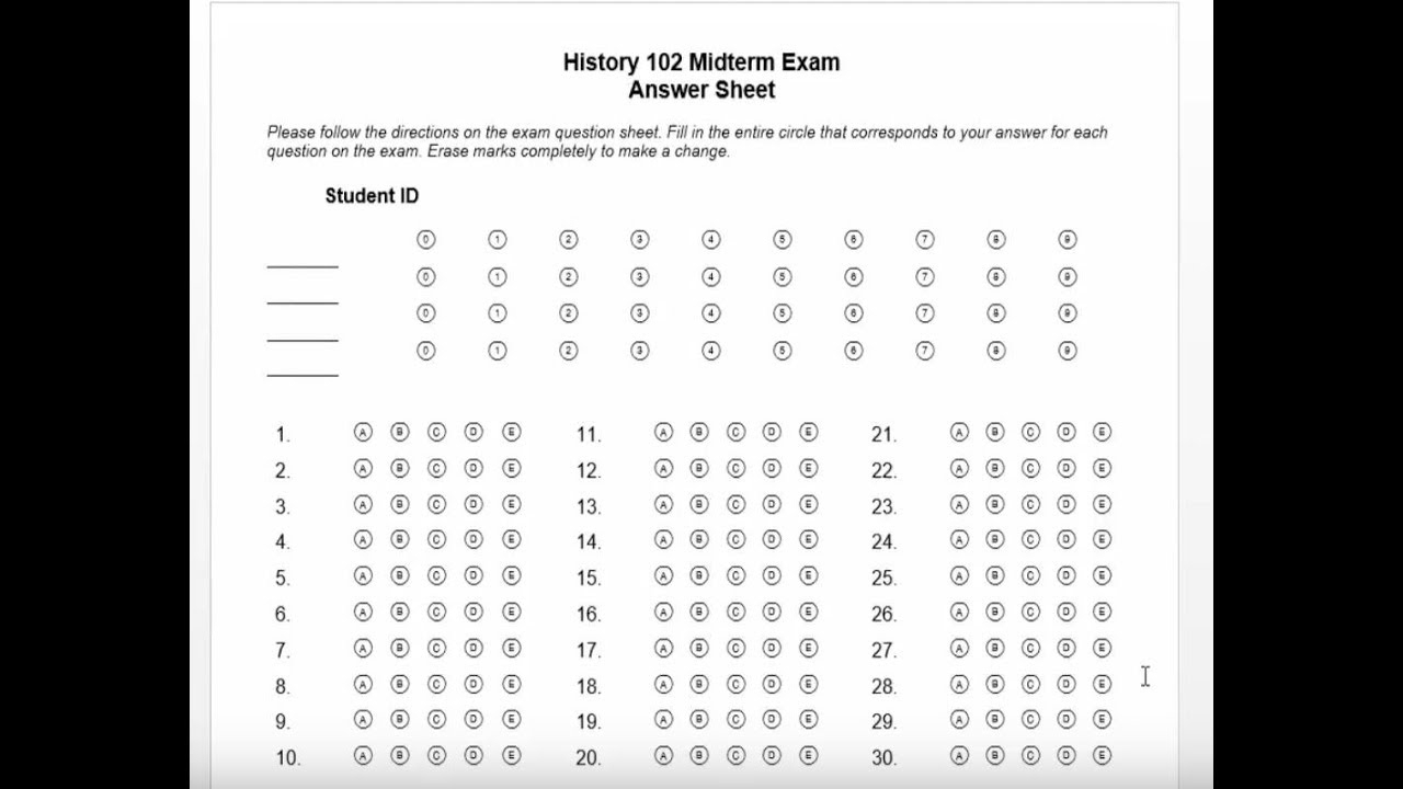 How To Create A Multiple Choice Test Answer Sheet In Word For Remark - Free Printable Multiple Choice Spelling Test Maker