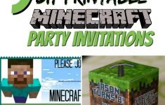 Free Printable Minecraft Invitations