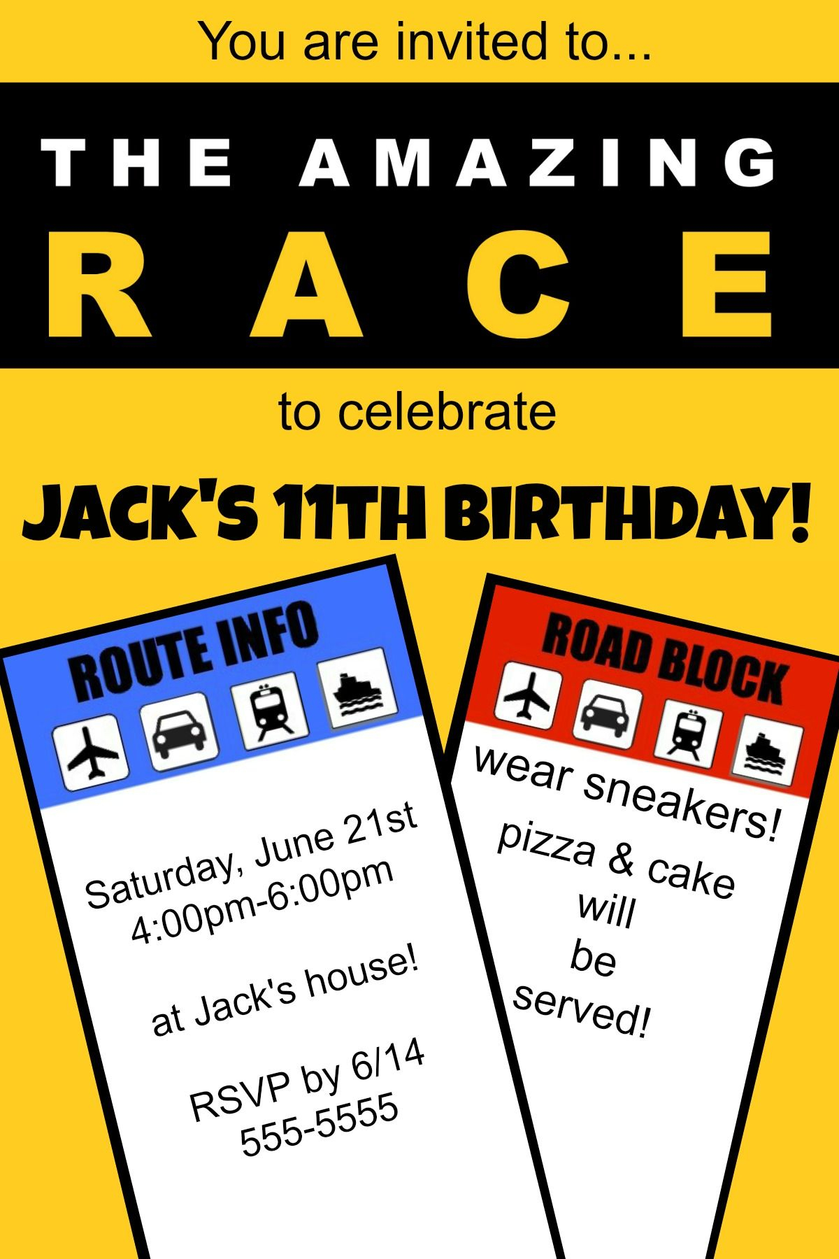 How To Host An &amp;quot;amazing Race&amp;quot; Birthday Party At Home! | Ideas For My - Blue&amp;#039;s Clues Invitations Free Printable