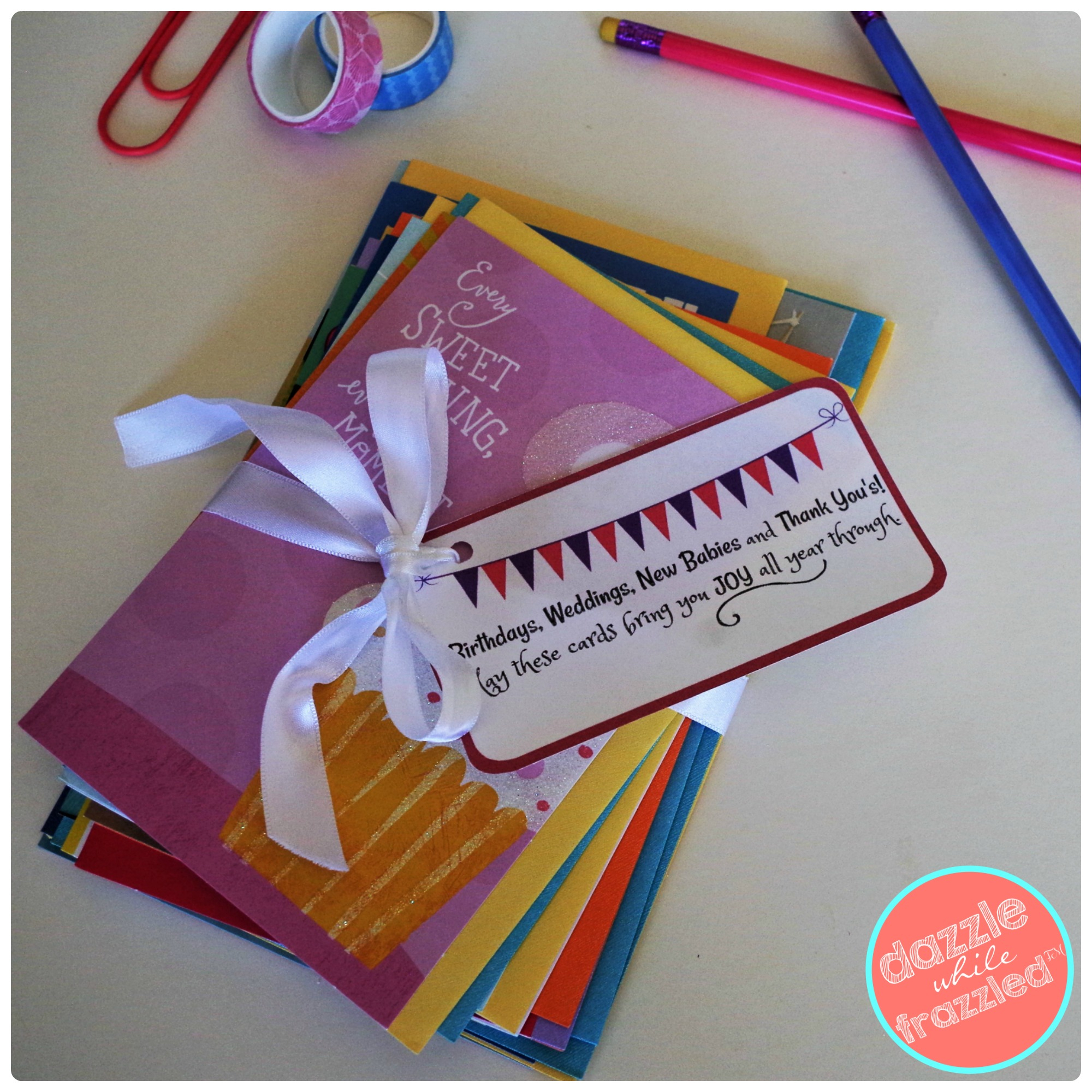 How To Make A Greeting Card Bundle + Printable Gift Tag - - Free Hallmark Christmas Cards Printable
