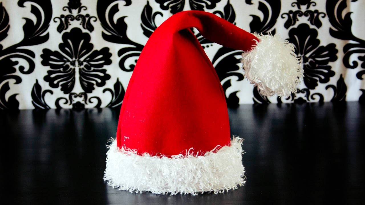 How To Make A Santa Hat - Youtube - Free Printable Santa Hat Patterns