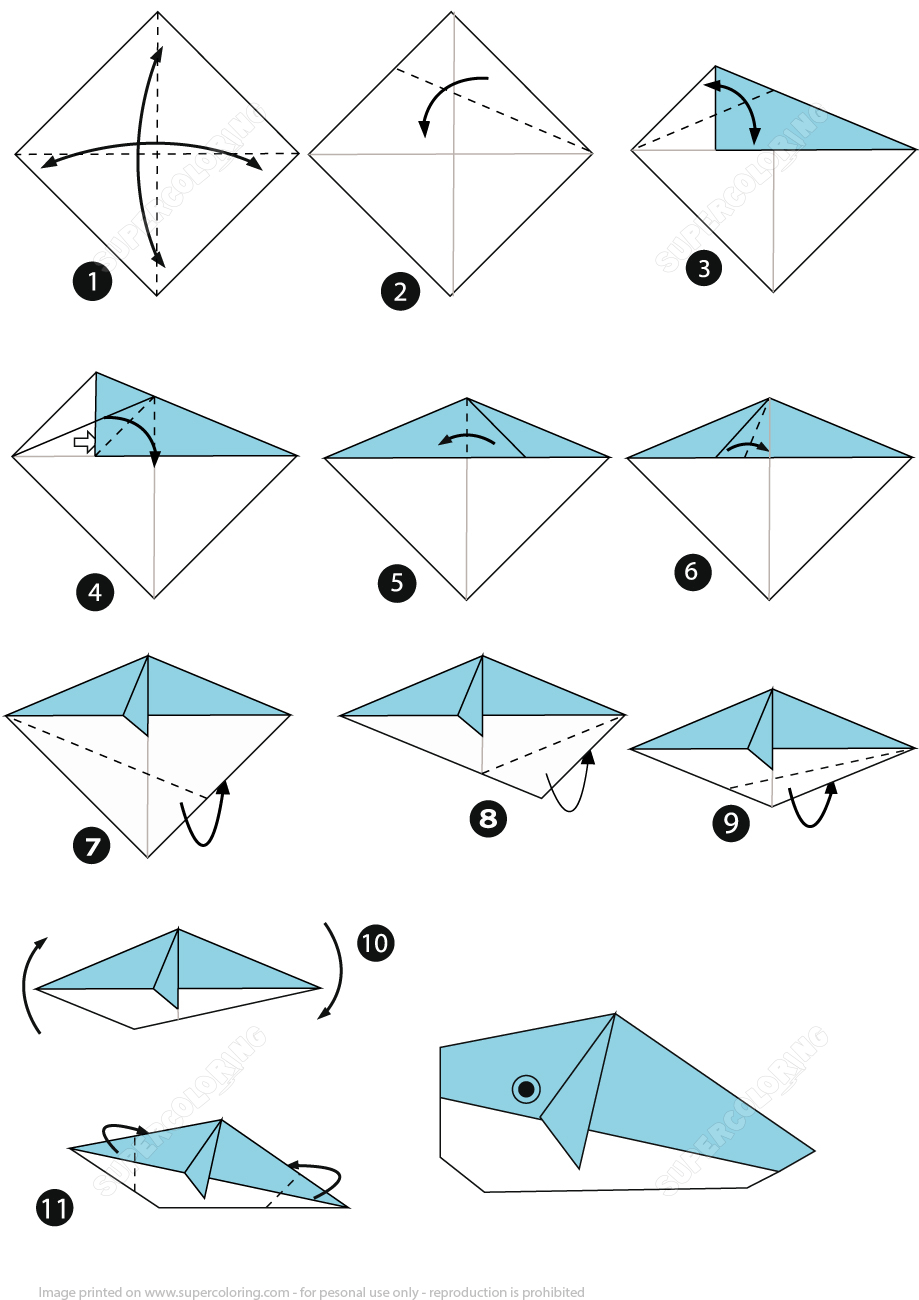 How To Make An Origami Whale Stepstep Instructions | Free - Printable Origami Instructions Free