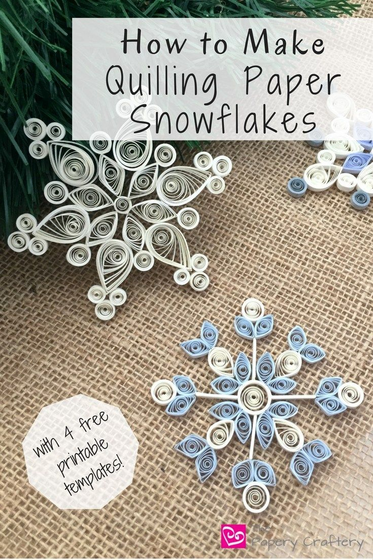How To Make Quilling Paper Snowflakes | Paper | Pinterest | Quilling - Free Printable Quilling Patterns