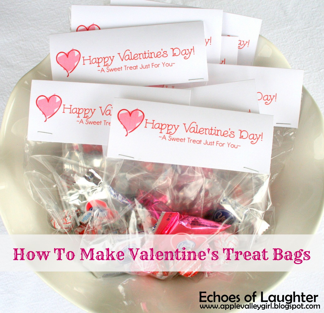 How To Make Valentine Treat Bag Toppers &amp;amp; Free Printable - Echoes Of - Free Printable Bag Toppers