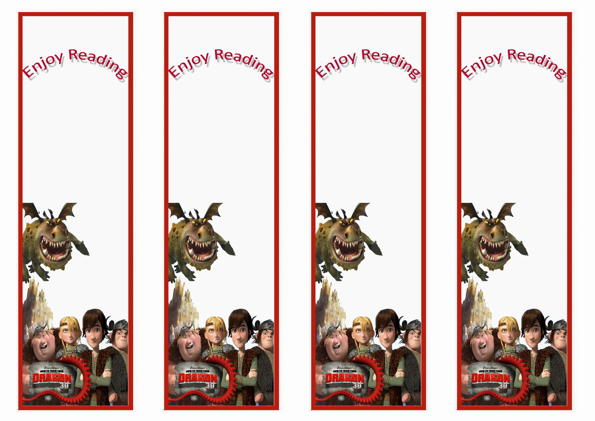 How To Train Your Dragon Bookmarks | Birthday Printable - Free Printable Dragon Bookmarks