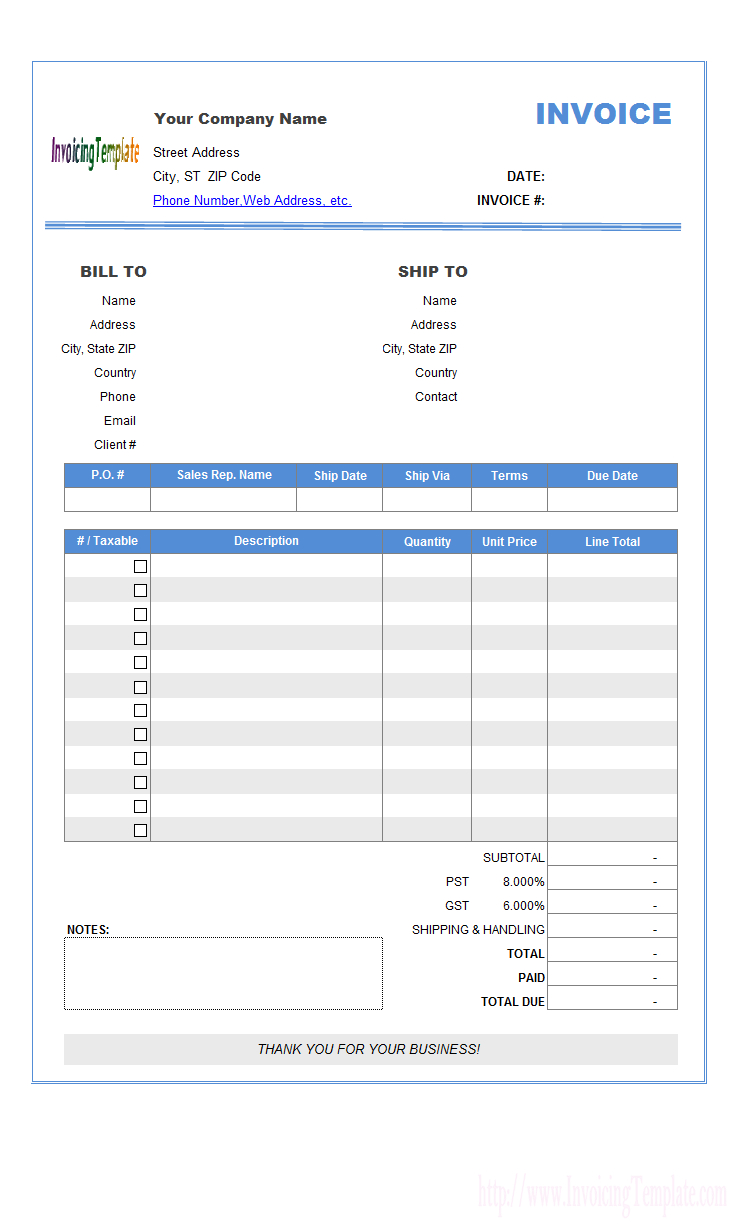 Html Css Invoice Template Resume Templates Bill Free Download Page - Free Bill Invoice Template Printable