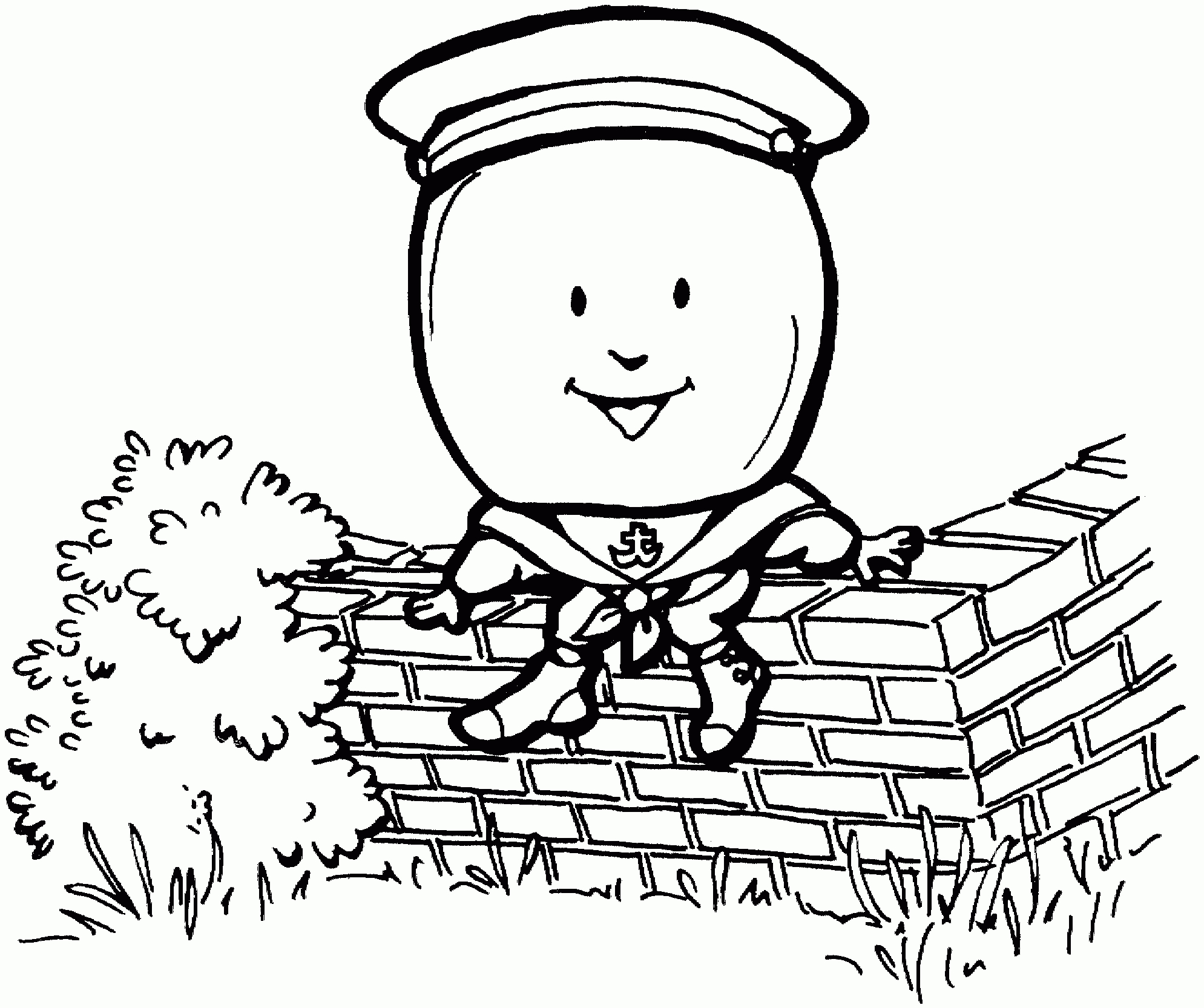 Humpty Dumpty Coloring Pages To Download And Print For Free - Mother Goose Coloring Pages Free Printable