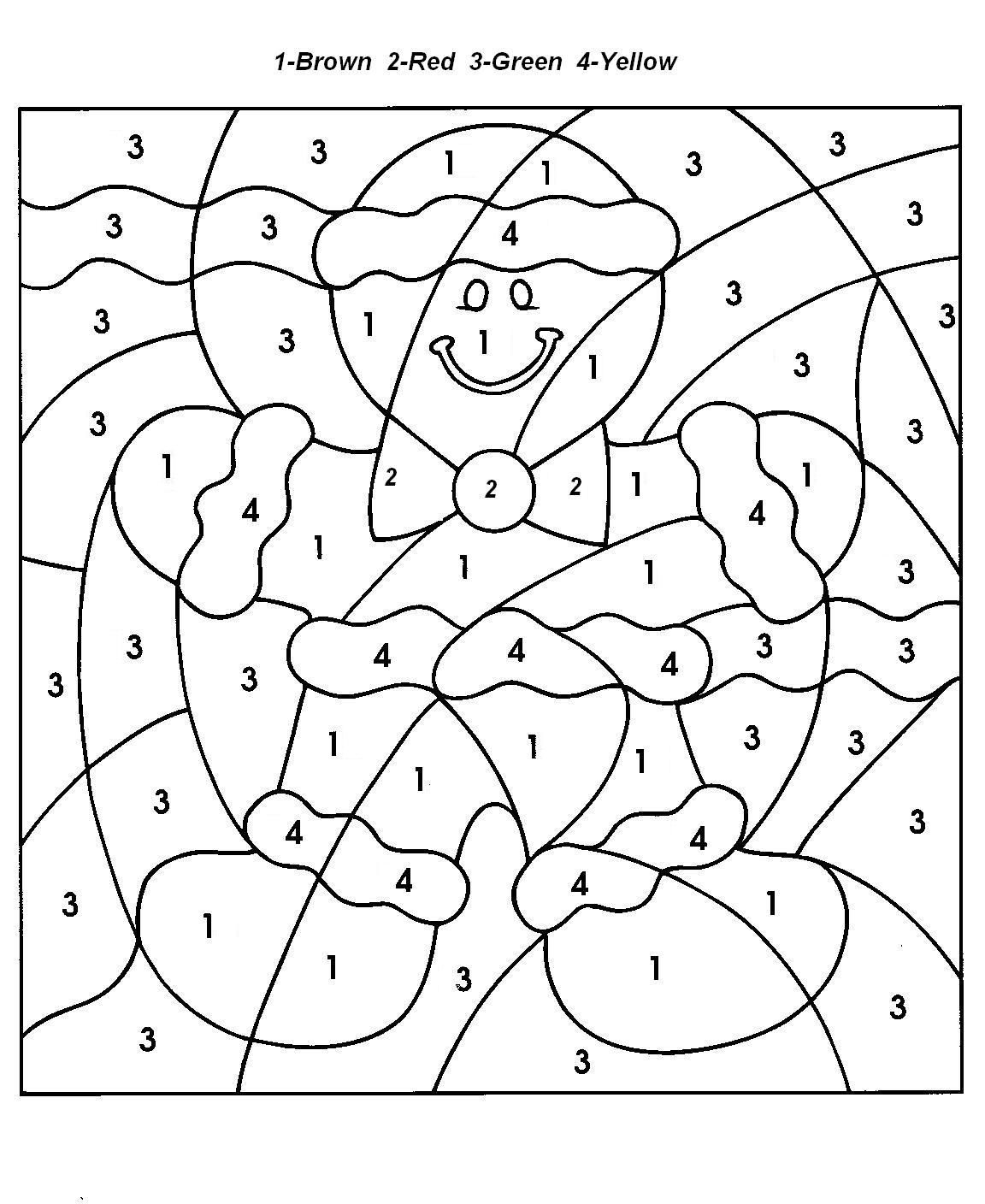 Hundreds Of Free Printable Xmas Coloring Pages And Xmas Activity - Free Printable Christmas Color By Number Coloring Pages