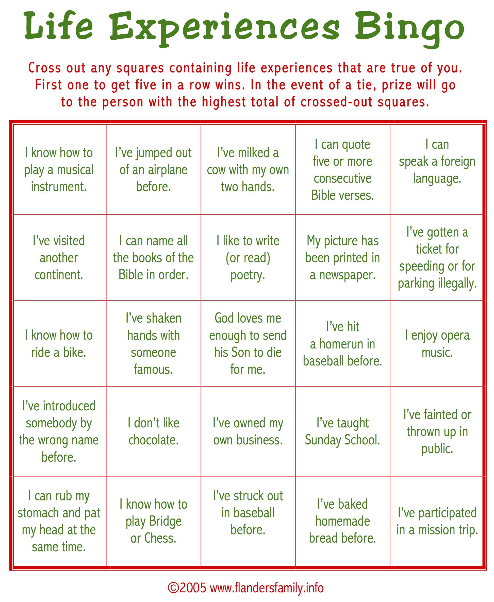 Ice Breaker Bingo (Free Printable) - Flanders Family Homelife - Free Printable Christmas Games For Adults