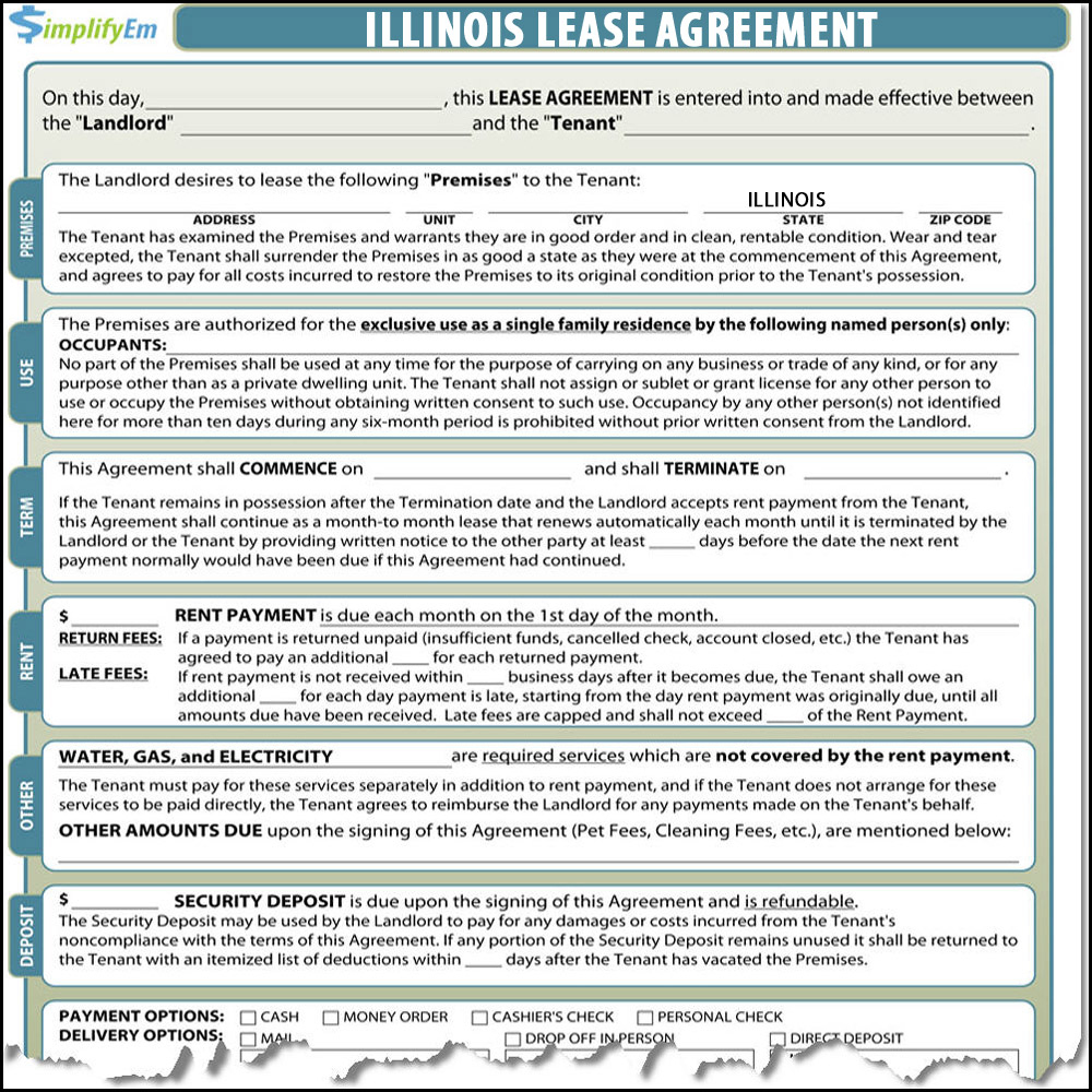 Illinois Lease Agreement - Free Printable Lease Agreement Ny