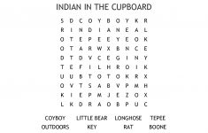 Indian In The Cupboard Free Printable Worksheets